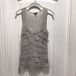 Express tiered lace tank